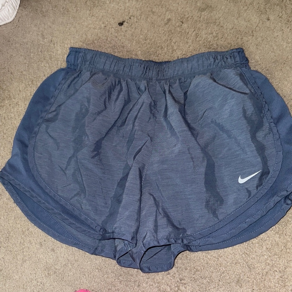 nike greyish blue shorts